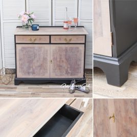 Black & Pale Yew Sideboard / Dresser