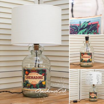 Sirop de Grenadine Bottle Lamp