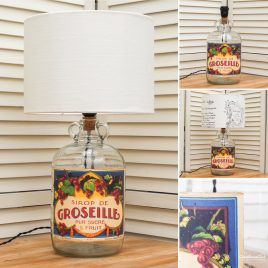 Sirop de Groseille Bottle Lamp