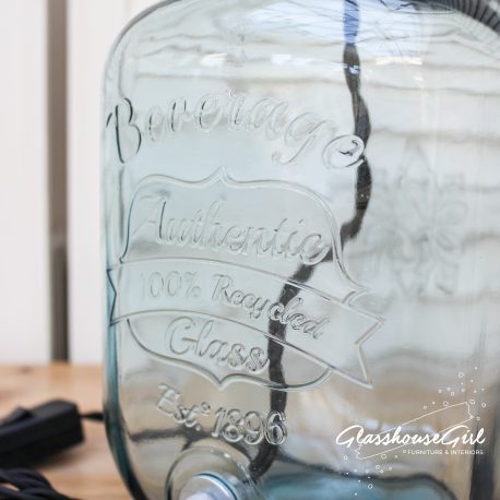 Glasshouse Girl Blue Drinks Dispenser-Lamp