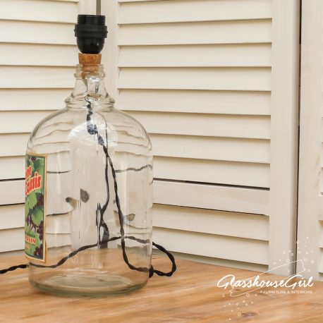 Glasshouse Girl Creme de Cassis Bottle Lamp
