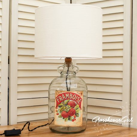 Glasshouse Girl Framboise Bottle Lamp