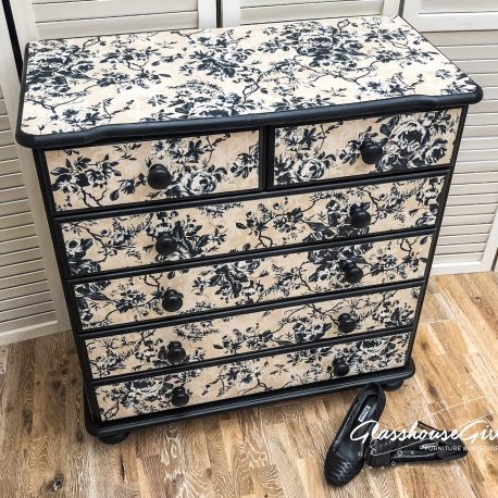 Dalston Rose Upcycled Dresser Chest of Drawers Glasshouse Girl
