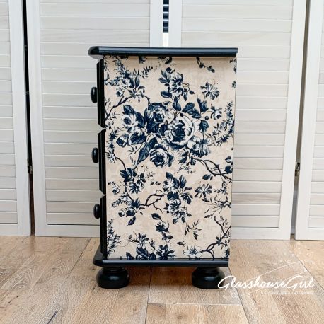 glasshouse-girl-dalston-rose-floral-roses-cream-black-upcycled-pine-bedside-table-4