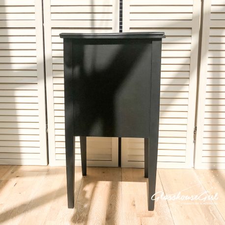 Black ‘Snakebite in Pink’ Side Table Cabinets