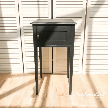 Black ‘Snakebite in Pink’ Side Table Cabinets