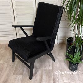 Black Velvet Bristow Easy Chairs